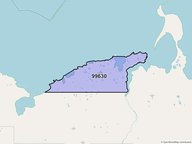 Map of Mekoryuk, Alaska and ZIP codes