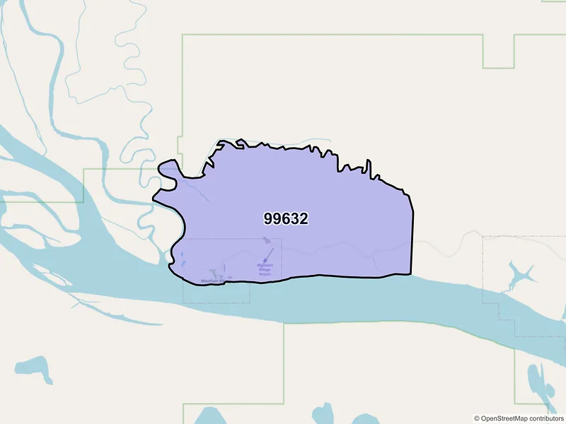 Map of Mountain Village, Alaska and ZIP codes
