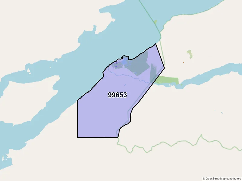 Map of Port Alsworth, Alaska and ZIP codes