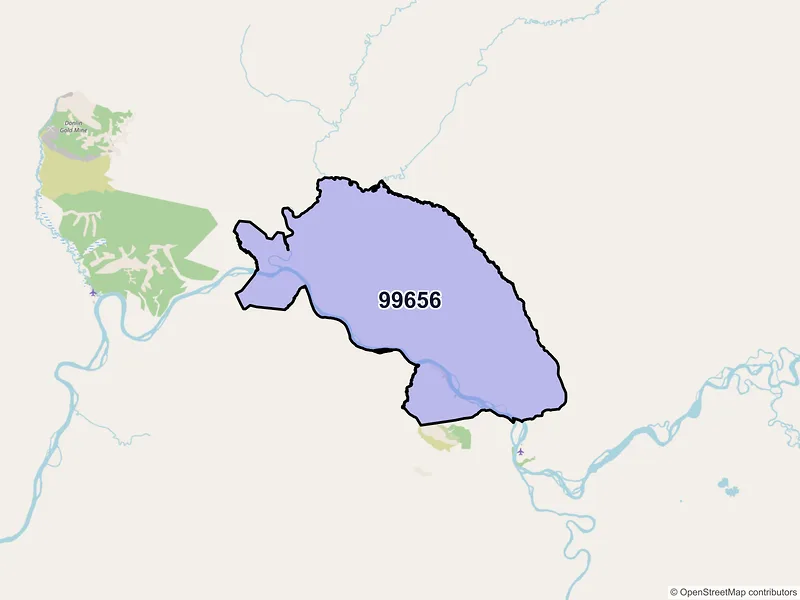 Map of Red Devil, Alaska and ZIP codes