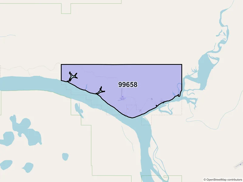 Map of Saint Marys, Alaska and ZIP codes