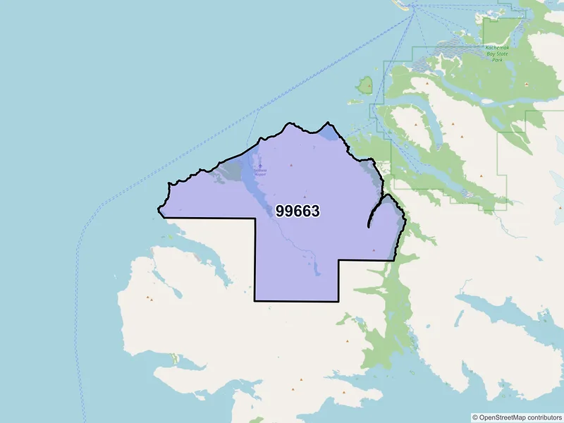 Map of Seldovia, Alaska and ZIP codes