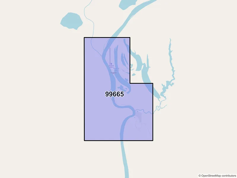Map of Shageluk, Alaska and ZIP codes