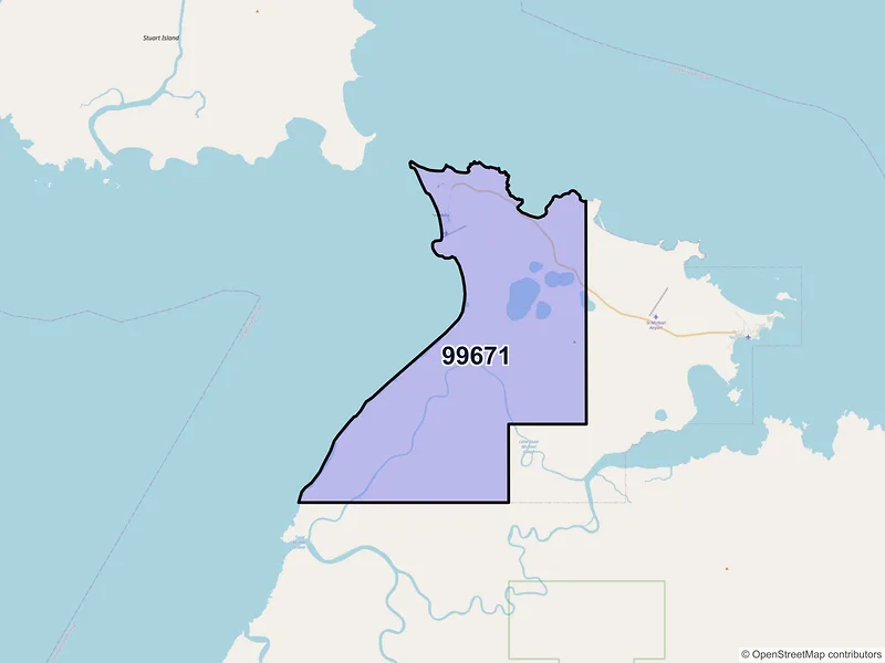 Map of Stebbins, Alaska and ZIP codes
