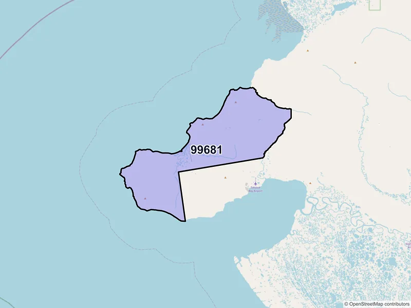 Map of Tununak, Alaska and ZIP codes