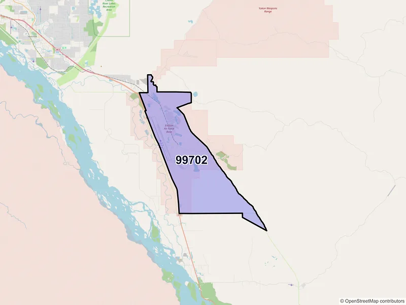 Map of ZIP Code 99702 — Eielson AFB, AK