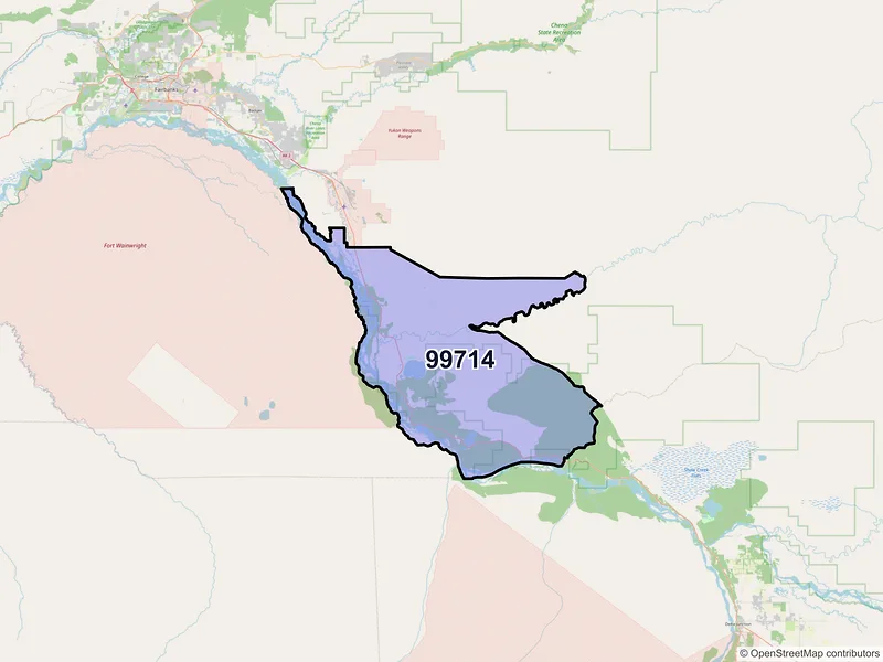 Map of ZIP Code 99714 — Salcha, AK