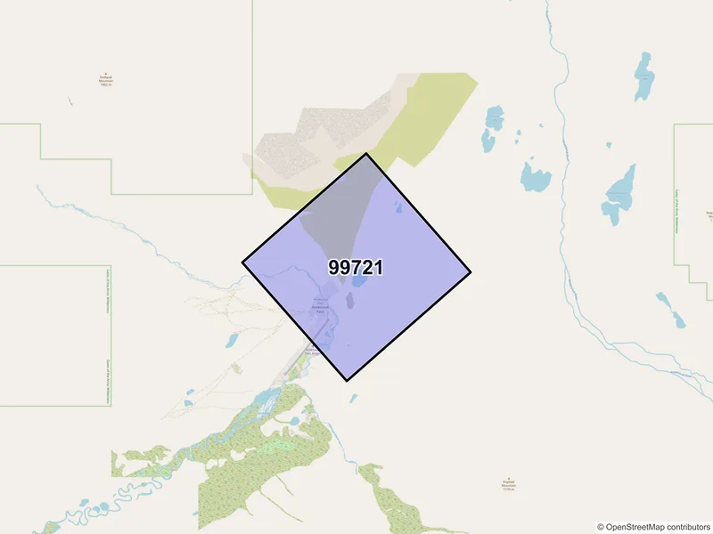 Map of Anaktuvuk Pass, Alaska and ZIP codes