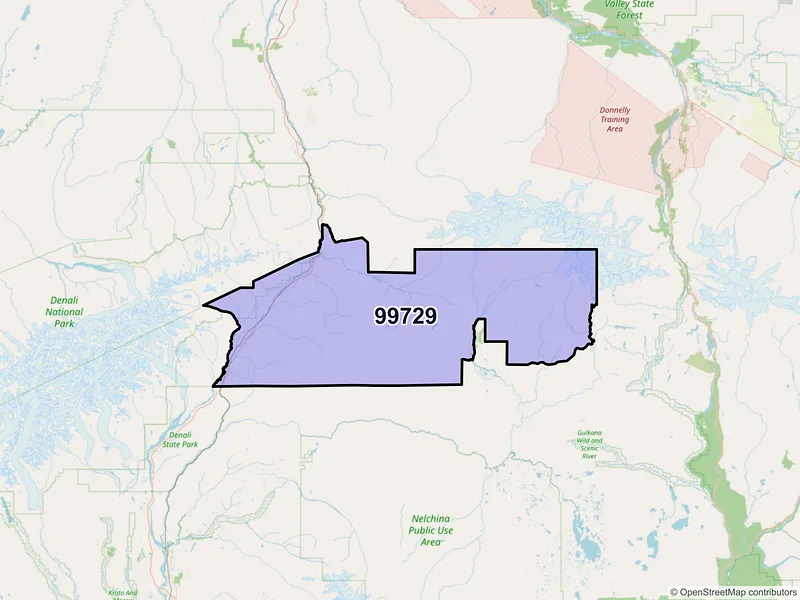 Map of Cantwell, Alaska and ZIP codes