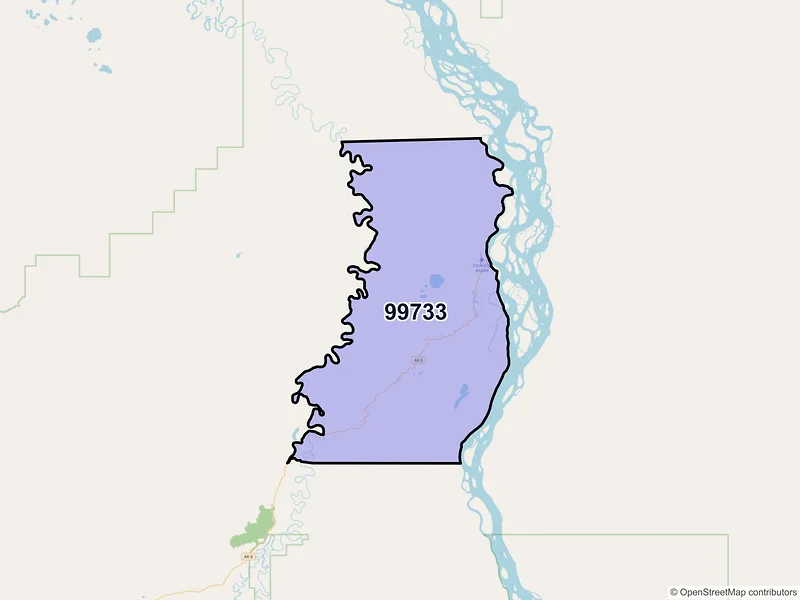 Map of Circle, Alaska and ZIP codes