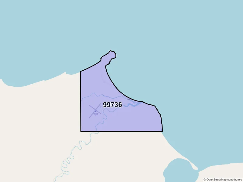 Map of Deering, Alaska and ZIP codes