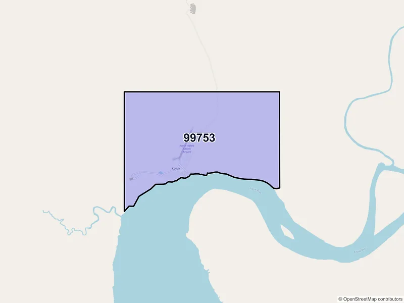 Map of Koyuk, Alaska and ZIP codes