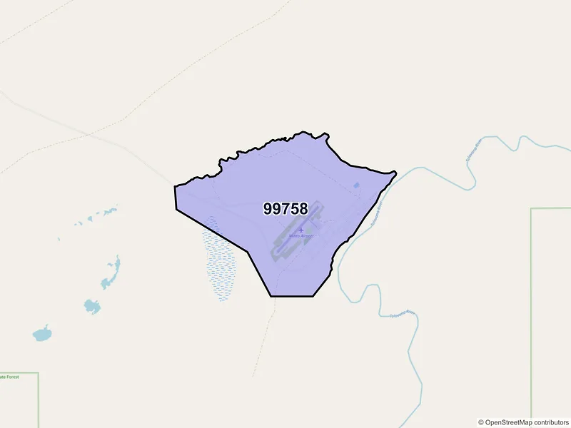 Map of Minto, Alaska and ZIP codes