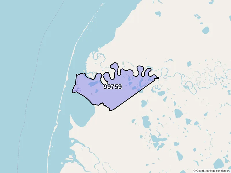 Map of Point Lay, Alaska and ZIP codes