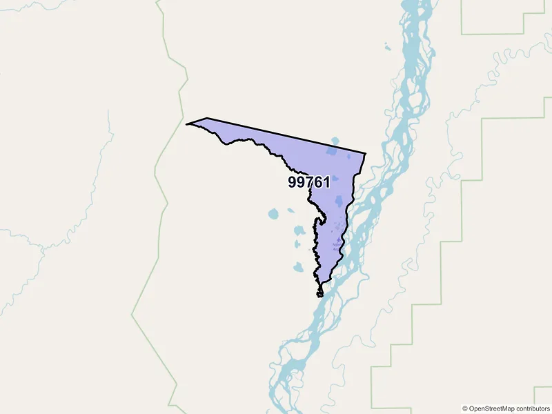 Map of Noatak, Alaska and ZIP codes