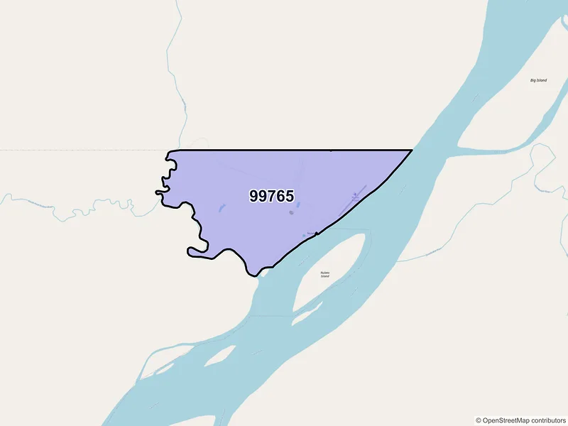 Map of Nulato, Alaska and ZIP codes