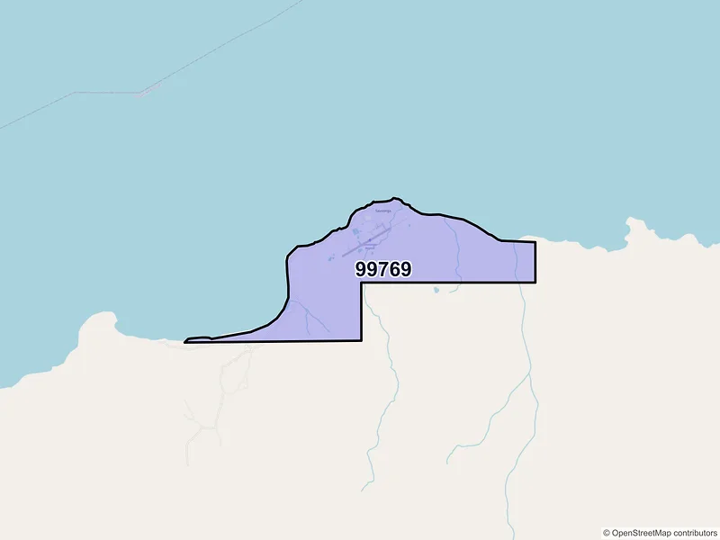 Map of Savoonga, Alaska and ZIP codes