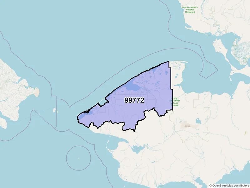 Map of Shishmaref, Alaska and ZIP codes