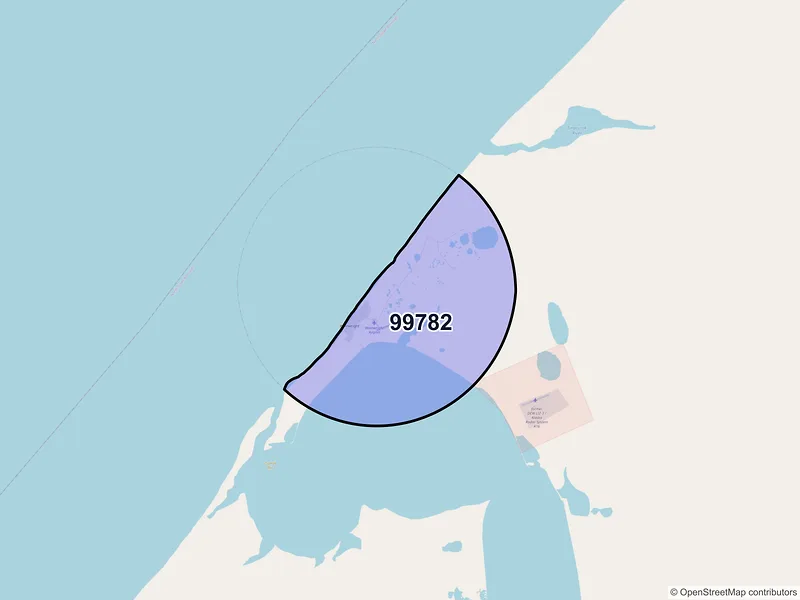 Map of Wainwright, Alaska and ZIP codes