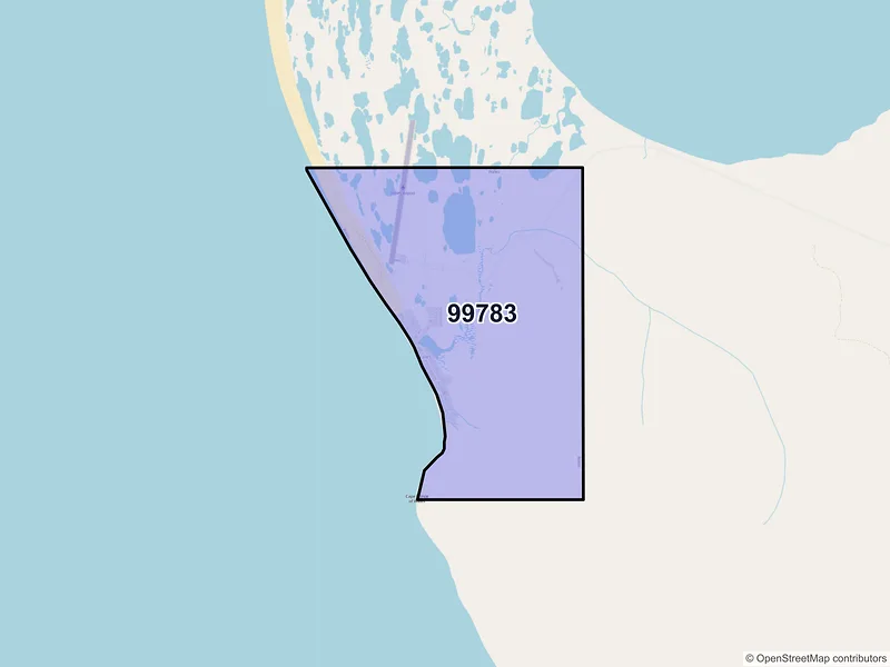 Map of Wales, Alaska and ZIP codes