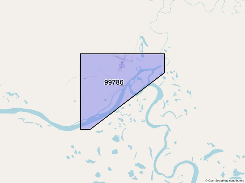 Map of Ambler, Alaska and ZIP codes