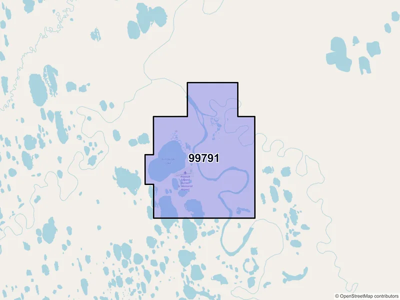 Map of Atqasuk, Alaska and ZIP codes