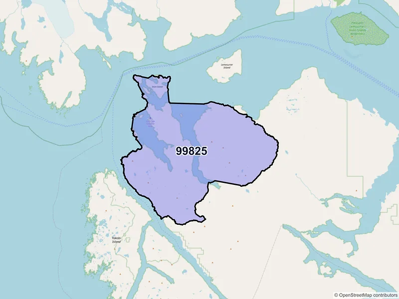 Map of Elfin Cove, Alaska and ZIP codes
