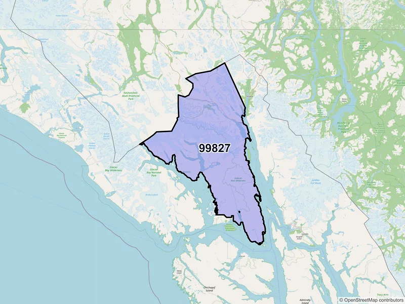 Map of ZIP Code 99827 — Haines, AK