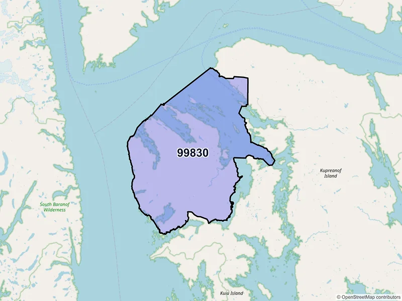 Map of Kake, Alaska and ZIP codes