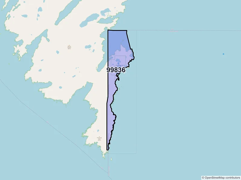 Map of Port Alexander, Alaska and ZIP codes