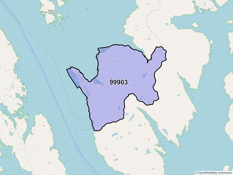 Map of Meyers Chuck, Alaska and ZIP codes